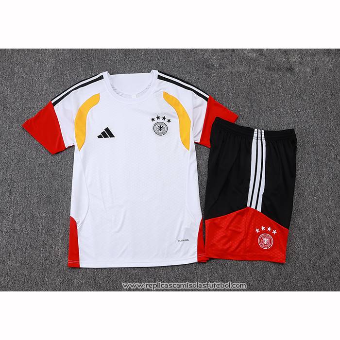 Fato de Treino Alemanha 2025-2026 Manga Curta Branco - Calcas Curta